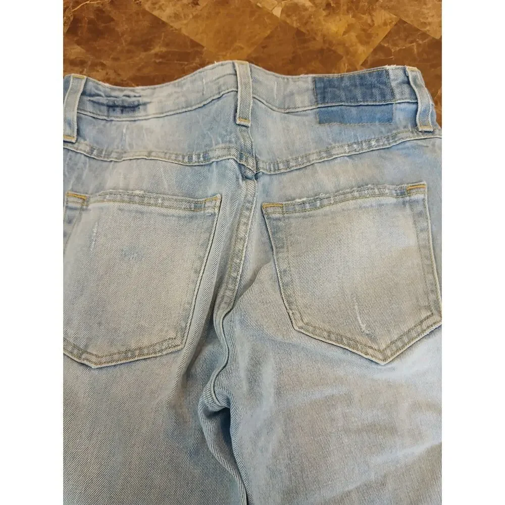 AMO Babe button fly distressed hems sweet cheeks ‎ sz 25